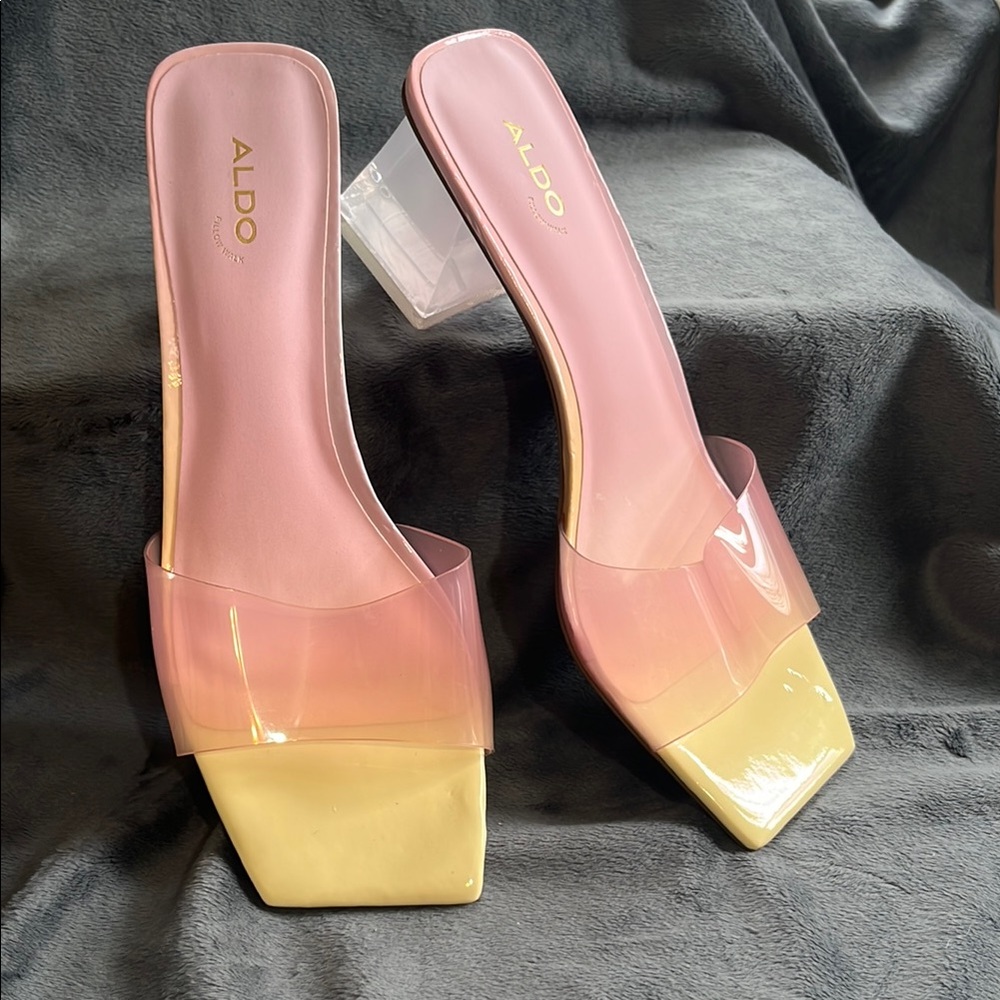 ALDO Pink and Yellow Women's Heels new size 8